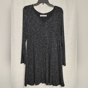 Abercrombie & Fitch Black/Gray Long Polyester Blend Dress-Size: Medium